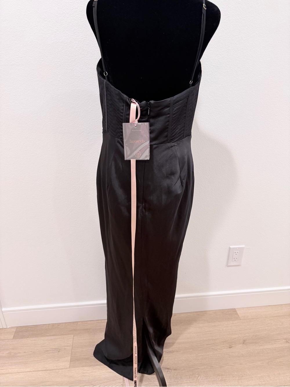 House of CB Black Satin Corset Dress - Picture 9 of 13